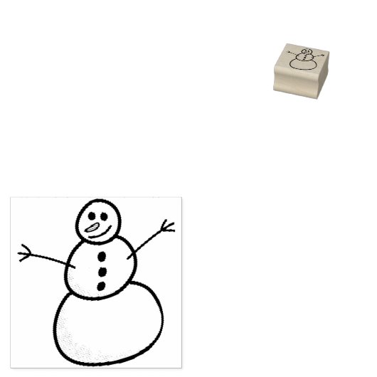 Snowman Gummistempel (Stempel)