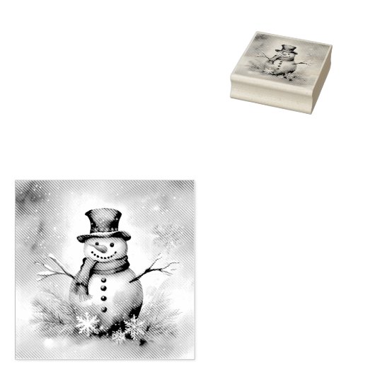 Snowman Gummistempel (Stempel)