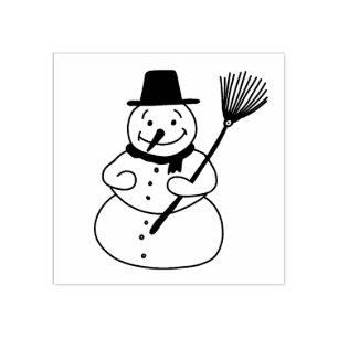 Snowman Gummistempel