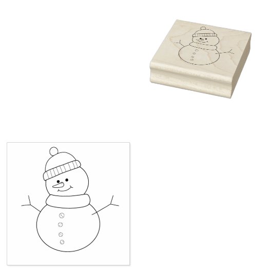 Snowman Gummistempel (Stempel)