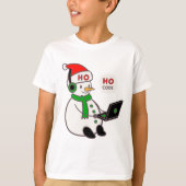 Snowman Hacker Ho Ho Code Christmas Tee (Vorderseite)