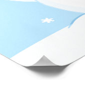 Snowman hält ein Raumplakat Poster (Ecke)