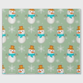 Snowman Hand Drawn-Geschenk Geschenkpapier (Flach)