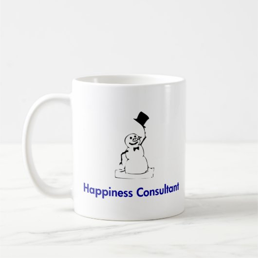 Snowman Happiness Consultant Kaffeetasse (Links)