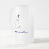 Snowman Happiness Consultant Mattglas Bierglas (Vorderseite Links)