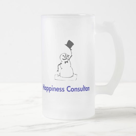Snowman Happiness Consultant Mattglas Bierglas (Rechts)