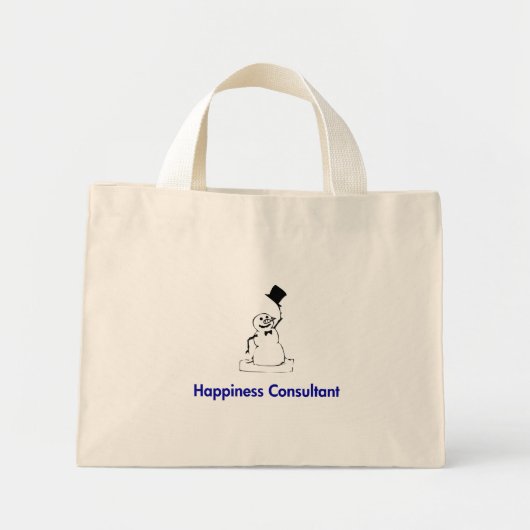 Snowman Happiness Consultant Mini Stoffbeutel (Vorne)