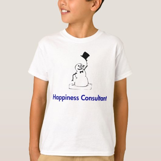 Snowman Happiness Consultant T-Shirt (Vorderseite)