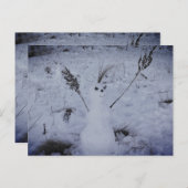 Snowman Happy Face FotoPostcard Postkarte (Vorne/Hinten)