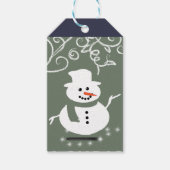 Snowman Happy Holiday Gift Tags Geschenkanhänger (Vorderseite)