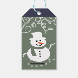 Snowman Happy Holiday Gift Tags Geschenkanhänger