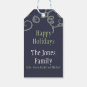 Snowman Happy Holiday Gift Tags Geschenkanhänger (Rückseite)