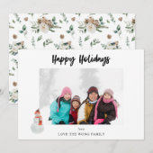 Snowman Happy Holidays Foto (Vorne/Hinten)