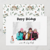 Snowman Happy Holidays Foto (Vorne/Hinten)