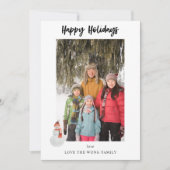 Snowman Happy Holidays Foto - Vertikal (Vorderseite)