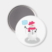 Snowman Happy Holidays Magnet (Vorderseite/Rückseite)