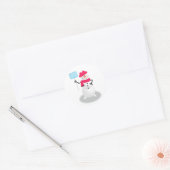 Snowman Happy Holidays Runder Aufkleber (Umschlag)