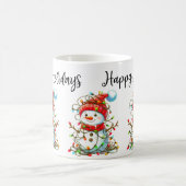 Snowman Happy Holidays Tasse (Mittel)