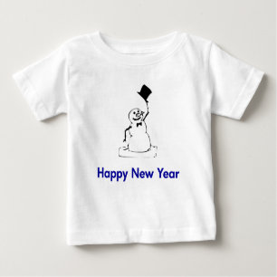 Snowman Happy New Year Baby T-shirt