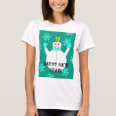 Snowman Happy New Year Frauen T - Shirt (Vorderseite)