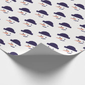 Snowman Head Weihnachtsgeschenk Geschenkpapier (Ecke)