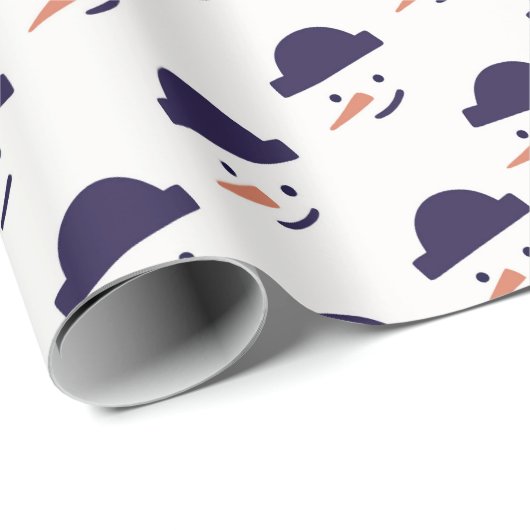 Snowman Head Weihnachtsgeschenk Geschenkpapier (Rolleneckpunkt)