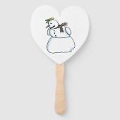 Snowman heart hand fans fächer (Rückseite)
