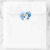Snowman Herz-Aufkleber (Tasche)