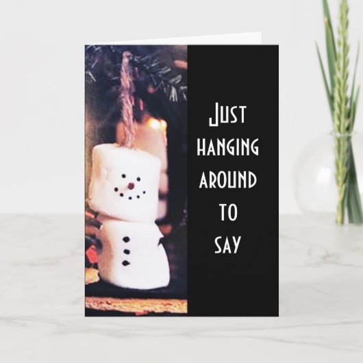 SNOWMAN HOFFT DEN URLAUB IST "A - OK" KARTE (Vorderseite)