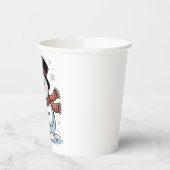 Snowman Holding Matcha Drink Weihnachten Pappbecher (Links)