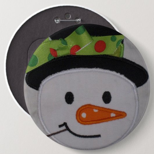 Snowman Holiday Button (Vorne & Hinten)
