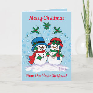 Snowman Holiday Card Feiertagskarte