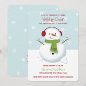 Snowman Holiday Cheer Einladung (Vorne/Hinten)
