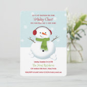 Snowman Holiday Cheer Einladung (Stehend Vorderseite)