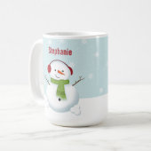 Snowman Holiday Cheer Kaffeetasse (Vorderseite Links)