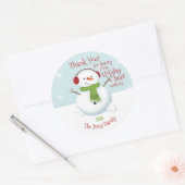 Snowman Holiday Cheer Runder Aufkleber (Umschlag)