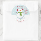Snowman Holiday Cheer Runder Aufkleber (Tasche)