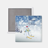 Snowman Holiday Christmas Magnet (Vorderseite/Rückseite)