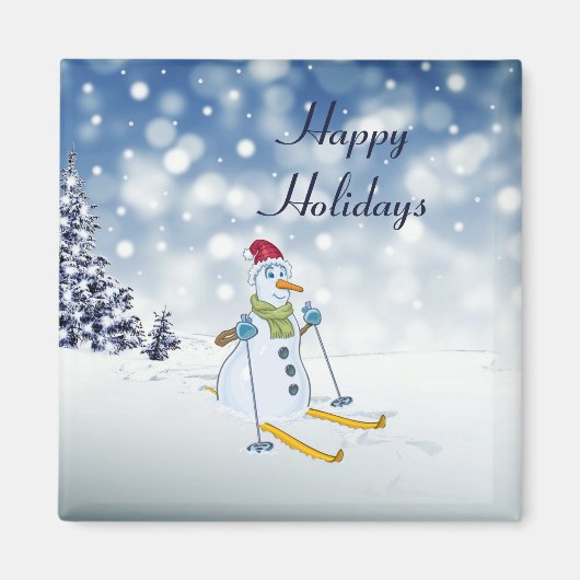 Snowman Holiday Christmas Magnet (Vorne)