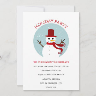 Snowman Holiday/Christmas Party Einladung