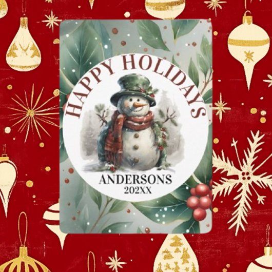 Snowman Holiday Christmas Wünsche Feiertagskarte