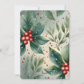 Snowman Holiday Christmas Wünsche Feiertagskarte (Rückseite)