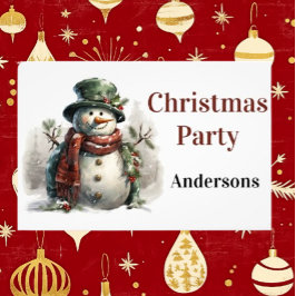 Snowman Holiday Christmas Wünsche Fotodruck