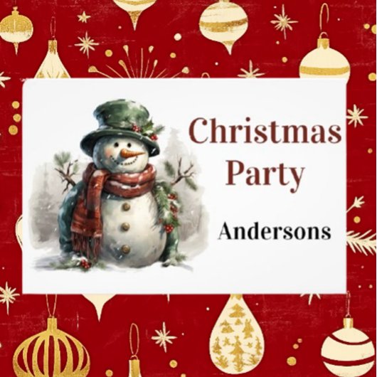 Snowman Holiday Christmas Wünsche Fotodruck