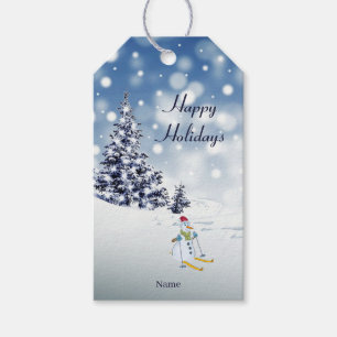 Snowman Holiday-Geschenk Tag Geschenkanhänger