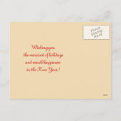 Snowman Holiday Greetings Feiertagspostkarte (Rückseite)