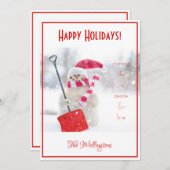 Snowman Holiday Grußkarte Feiertagskarte (Vorne/Hinten)