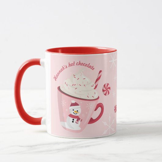 Snowman Holiday Hot Chocolate Tasse  (Links)