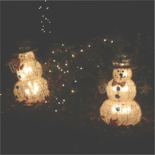 Snowman Holiday Light Display Aufkleber (Vorderseite)
