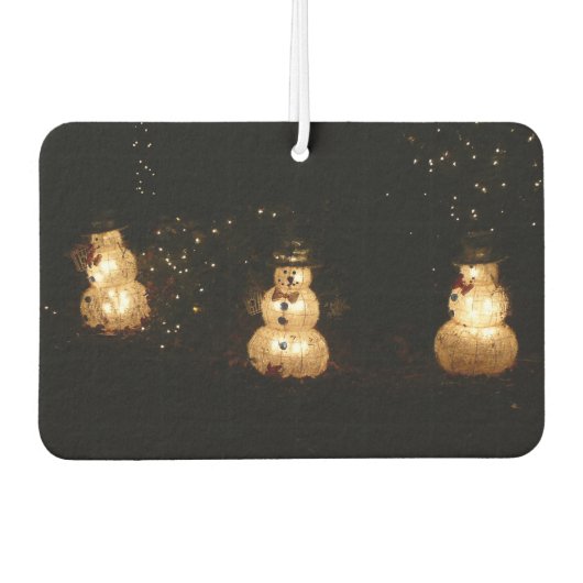 Snowman Holiday Light Display Autolufterfrischer (Vorderseite)